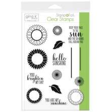 Gina K Designs Clear Stamp &amp; Die Set - Graphic Sunflowers