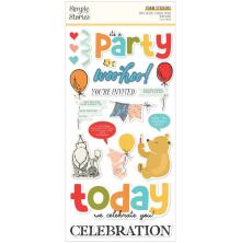Simple Stories Foam Stickers 33/Pkg - Say Cheese Classic Pooh Birthday