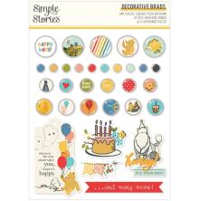 Simple Stories Self-Adhesive Brads - Say Cheese Classic Pooh Birthday