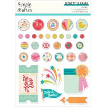 Simple Stories Self-Adhesive Brads - Fun Times