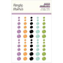 Simple Stories Enamel Dots 60/Pkg - Spooky Things