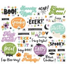 Simple Stories Bits &amp; Pieces Die-Cuts 45/Pkg - Spooky Things Sentiment