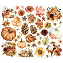 Simple Stories Bits &amp; Pieces Die-Cuts 38/Pkg - Simple Vintage Autumn Breeze Flor