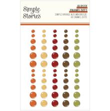 Simple Stories Enamel Dots 60/Pkg - Simple Vintage Autumn Breeze