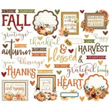Simple Stories Bits &amp; Pieces Die-Cuts 49/Pkg - Simple Vintage Autumn Breeze Sent