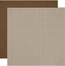 Simple Stories SV Autumn Breeze Basics Cardstock 12X12 - Russet Gingham