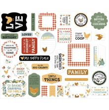 Echo Park Cardstock Die-Cuts Ephemera 34/Pkg - Chickens Icons