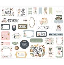 Carta Bella Cardstock Die-Cuts Ephemera 33/Pkg - Coffee Shop Icons
