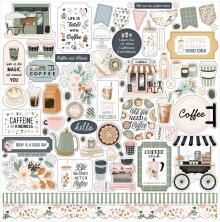 Carta Bella Cardstock Stickers 12X12 - Coffee Shop