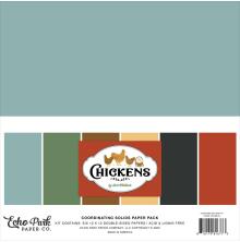 Echo Park Solids Collection Kit 12X12 - Chickens