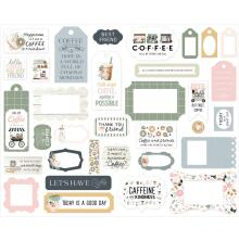 Carta Bella Cardstock Die-Cuts Ephemera 33/Pkg - Coffee Shop Frames &amp; Tags