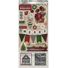 BoBunny Cardstock Stickers 6X12 - Joyful Christmas UTGENDE