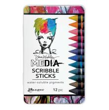 Dina Wakley MEdia Scribble Sticks 12/Pkg - Set 5