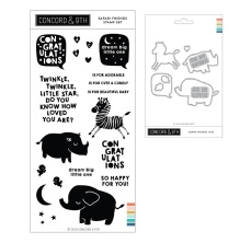Concord &amp; 9th Clear Stamp &amp; Die set - Safari Friends