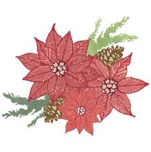 Sizzix Framelits Die &amp; Stamp Set By 49 And Market - Poinsettia Trio 667015
