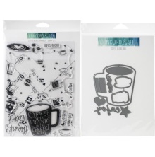 Concord &amp; 9th Clear Stamp &amp; Die set - Coffee Blend