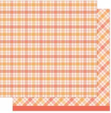 Lawn Fawn Favorite Flannel Fall Paper 12X12 - Pumpkin Spice LF3824