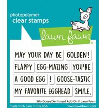 Lawn Fawn Clear Stamps 2X3 - Silly Goose! Sentiment Add-On LF3847