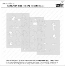 Lawn Fawn Coloring Stencils - Halloween Mice LF3850