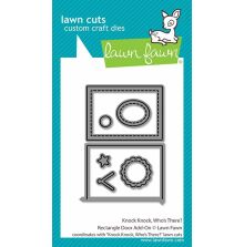 Lawn Fawn Dies - Knock Knock, Whos There? Rectangle Door Add-On LF3864