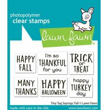 Lawn Fawn Clear Stamps 2X3 - Tiny Tag Sayings: Fall LF3862