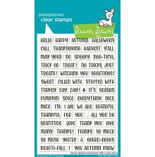 Lawn Fawn Clear Stamps 4X6 - Henrys Build-A-Sentiment: Fall LF3861