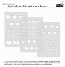 Lawn Fawn Coloring Stencils - Simply Celebrate Fall LF3877