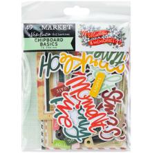 49 And Market Chipboard Set - Mistletoe And Memories Basics