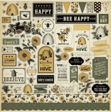 Carta Bella Cardstock Stickers 12X12 - Honey Bee