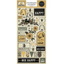 Carta Bella Chipboard Stickers 6X13 - Honey Bee Accents