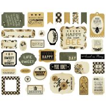 Carta Bella Cardstock Die-Cuts 33/Pkg - Honey Bee Icons