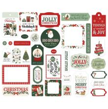 Carta Bella Cardstock Die-Cuts 34/Pkg - Christmas Village Frames &amp; Tags