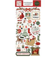 Carta Bella Chipboard Stickers 6X13 - Christmas Village Accents