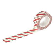 Echo Park Christmas Express Washi Tape - Candy Cane Diagonal Stripe