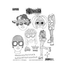 Dylusions Cling Stamps 8.5X7 - Dinky Dolls Set #3 DYR10030