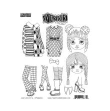 Dylusions Cling Stamps 8.5X7 - Dinky Dolls Set #4 DYR10031