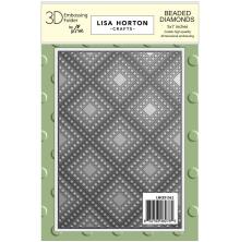 Lisa Horton Crafts Embossing Folder 5X7 - Beaded Diamonds