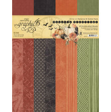 Graphic 45 Patterns &amp; Solids Collection Pack 8.5X11 - Ghostly Greetings