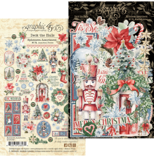 Graphic 45 Ephemera Cardstock Die-Cuts - Deck The Halls