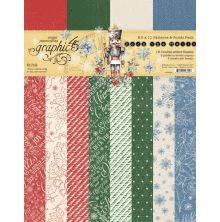 Graphic 45 Patterns &amp; Solids Collection Pack 8.5X11 - Deck The Halls