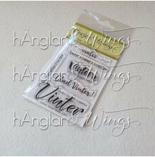 hnglar &amp; Wings Clear Stamps - Glad Vinter A7
