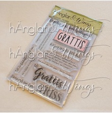 hnglar &amp; Wings Clear Stamps - Triss i Grattis