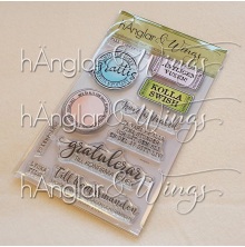 hnglar &amp; Wings Clear Stamps - Konfirmationsbiljett