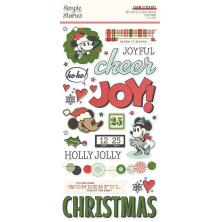 Simple Stories Foam Stickers 55/Pkg - Say Cheese Classic Mouse Christmas