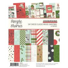 Simple Stories Double-Sided Paper Pad 6X8 - Say Cheese Classic Mouse Christmas