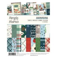 Simple Stories Double-Sided Paper Pad 6X8 - Simple Vintage Flannel Season