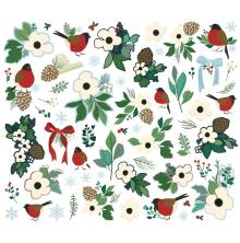 Simple Stories Bits &amp; Pieces Die-Cuts 61/Pkg - Simple Vintage Flannel Season Floral