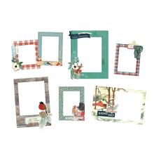 Simple Stories Chipboard Frames 6/Pkg - Simple Vintage Flannel Season