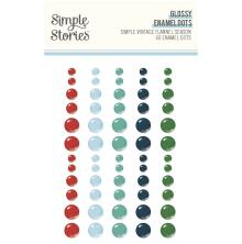 Simple Stories Enamel Dots 60/Pkg - Simple Vintage Flannel Season