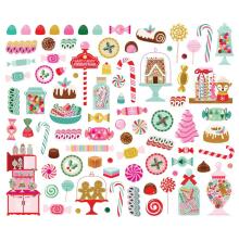 Simple Stories Bits &amp; Pieces Die-Cuts 84/Pkg - Hard Candy Christmas Sweets